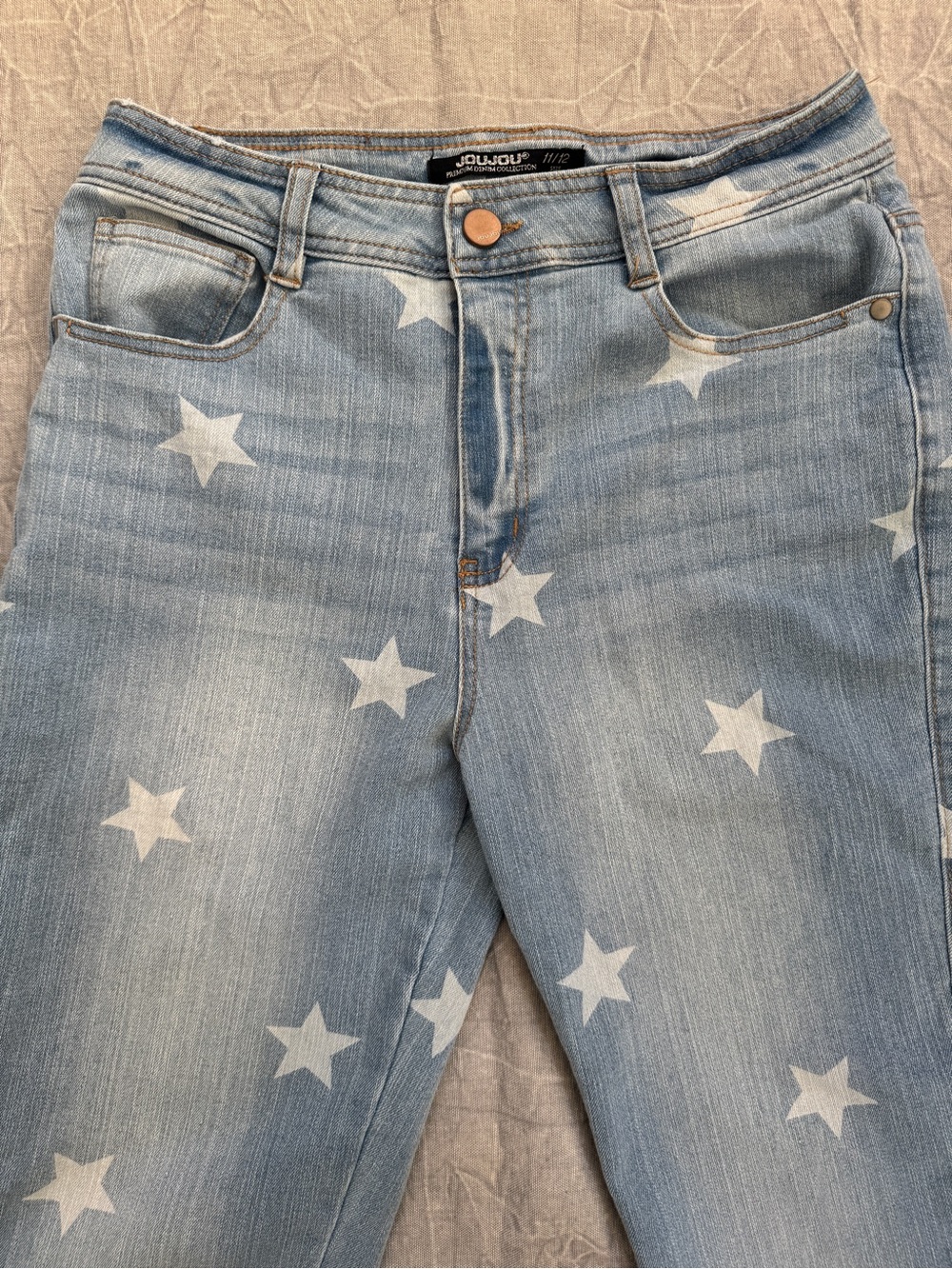Joujou Star Print Light Wash Denim Jeans - 11/12 - Picture 3 of 8
